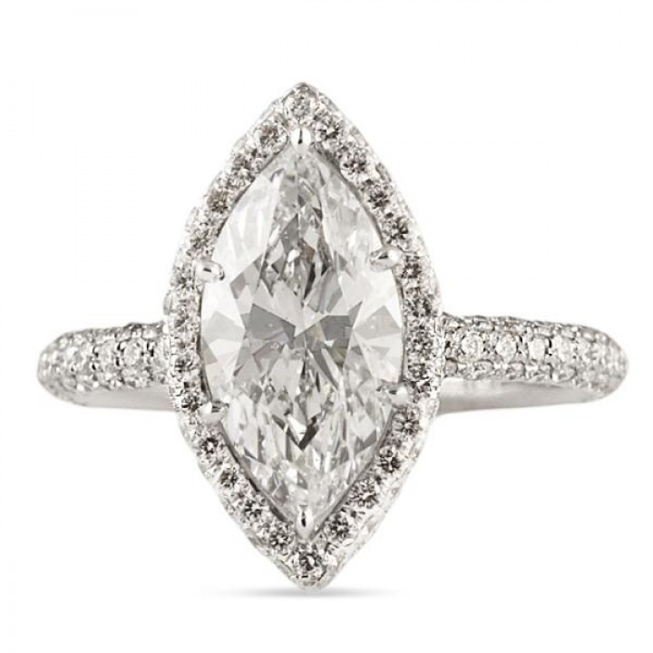 1.84 carat Marquise Diamond Platinum Engagement Ring