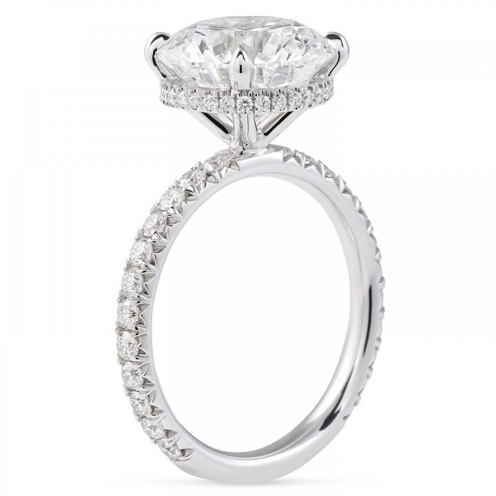 4.12 carat Round Lab Diamond Signature Wrap Ring