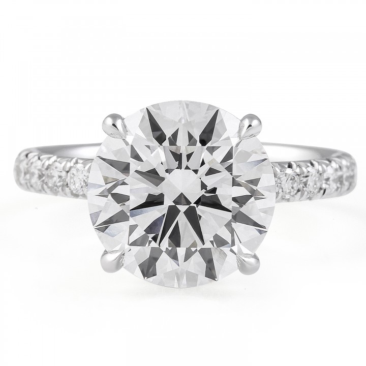 4.12 carat Round Lab Diamond Signature Wrap Ring