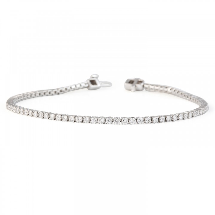 2 carat Round Lab Diamond Tennis Bracelet round