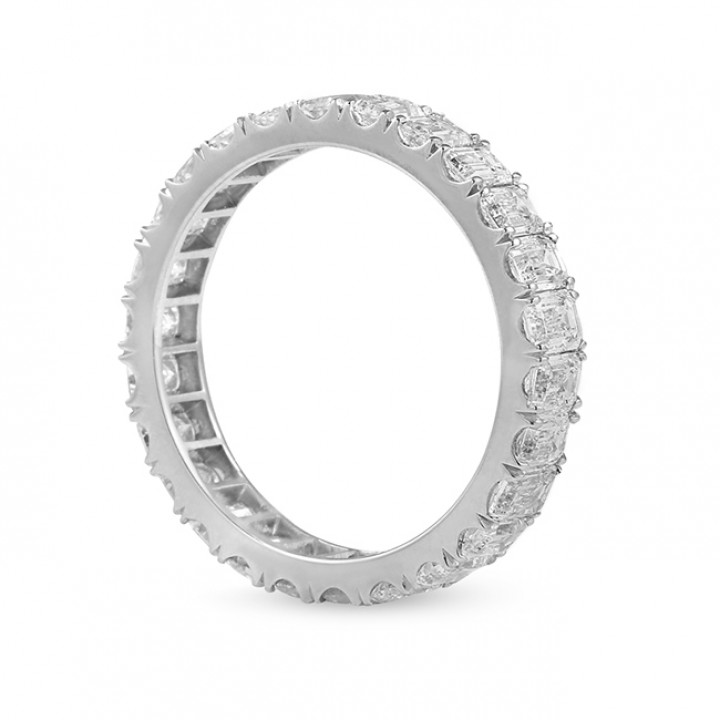 Super Low Profile Emerald Cut Eternity Band top