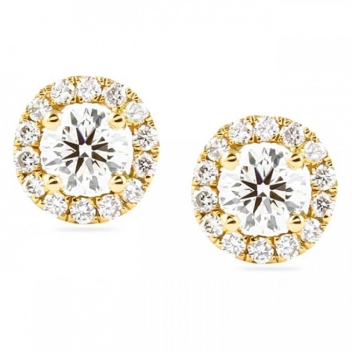 Diamond Halo Earrings