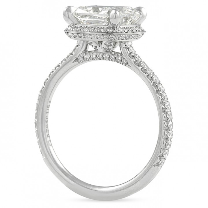 2.30 carat Cushion Cut Diamond Hidden Halo™ Engagement Ring