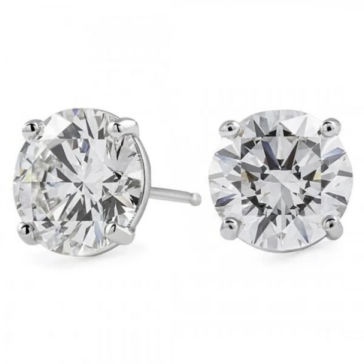 5.4 carat TW Lab-Grown GIA Graded Diamond Studs flat