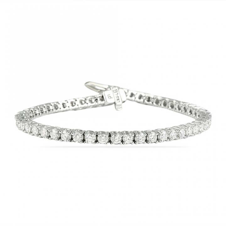 3.40 Carat Diamond 14K White Gold Tennis Bracelet