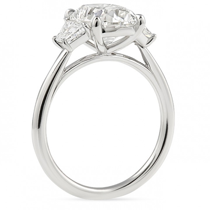 2.58ct Antique Cushion Lab Diamond Three-Stone Ring top