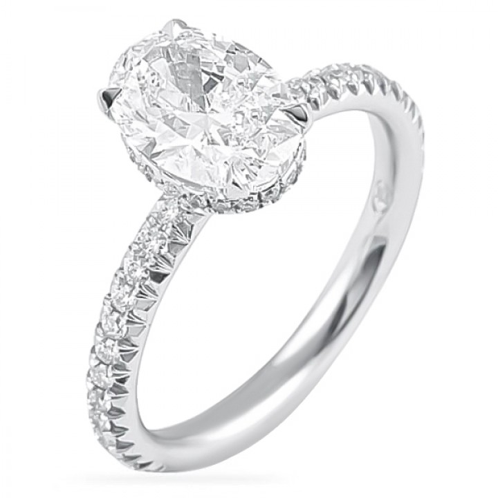 1.50 carat Oval Diamond Engagement Ring top