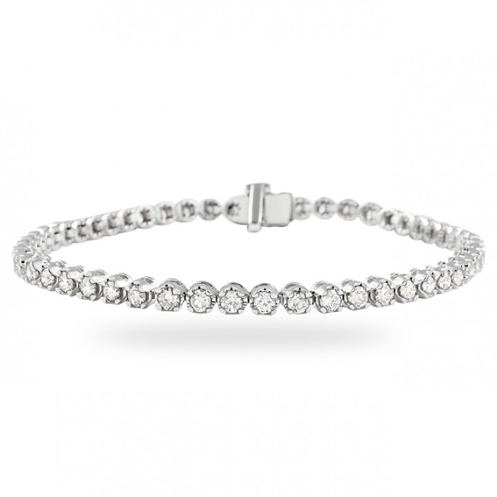 Emilie 5.43ct Diamond Tennis Bracelet 18KY 160-50365 - London Gold
