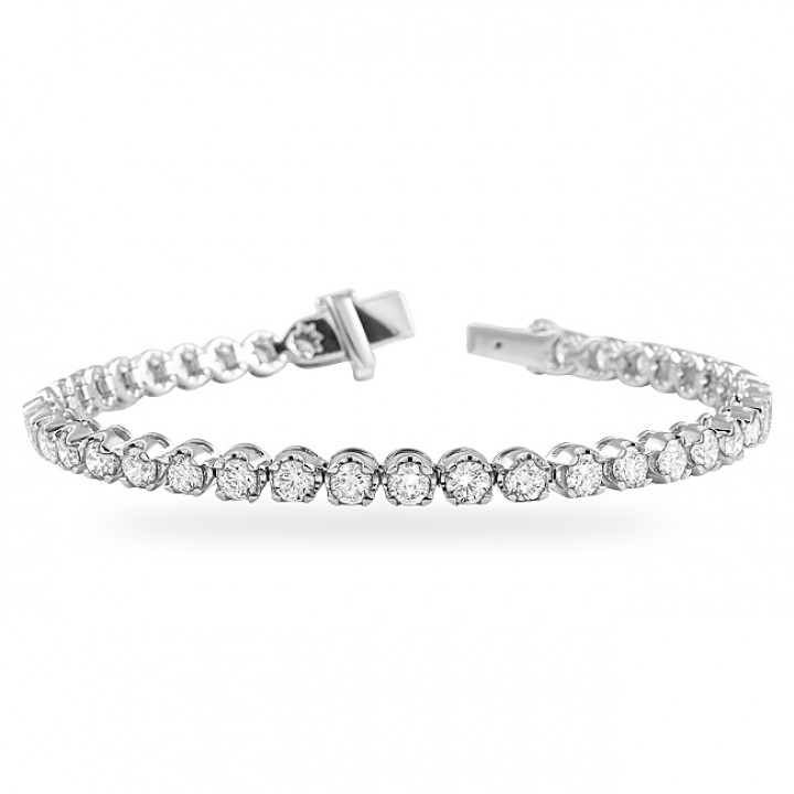 6.40 carat TW Illusion Set Diamond Tennis Bracelet