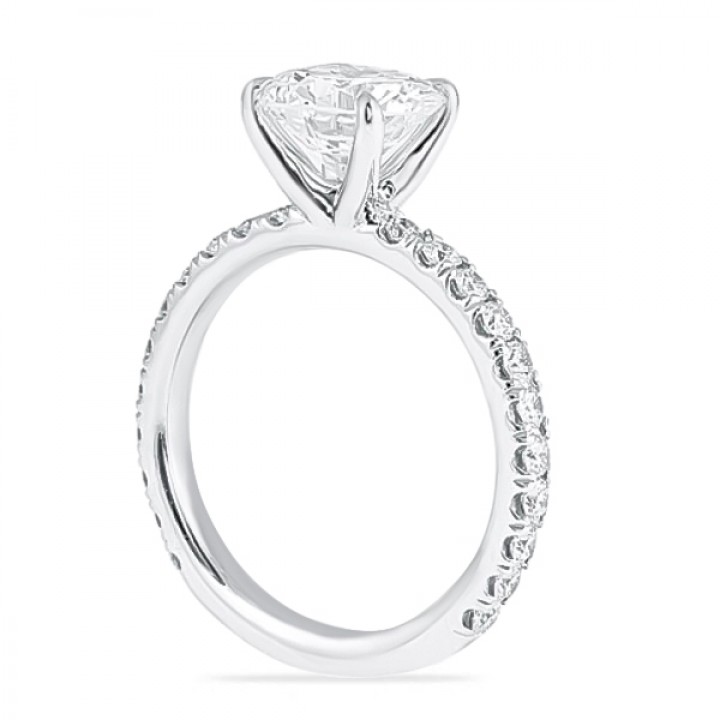 2.00 carat Round Diamond Engagement Ring flat