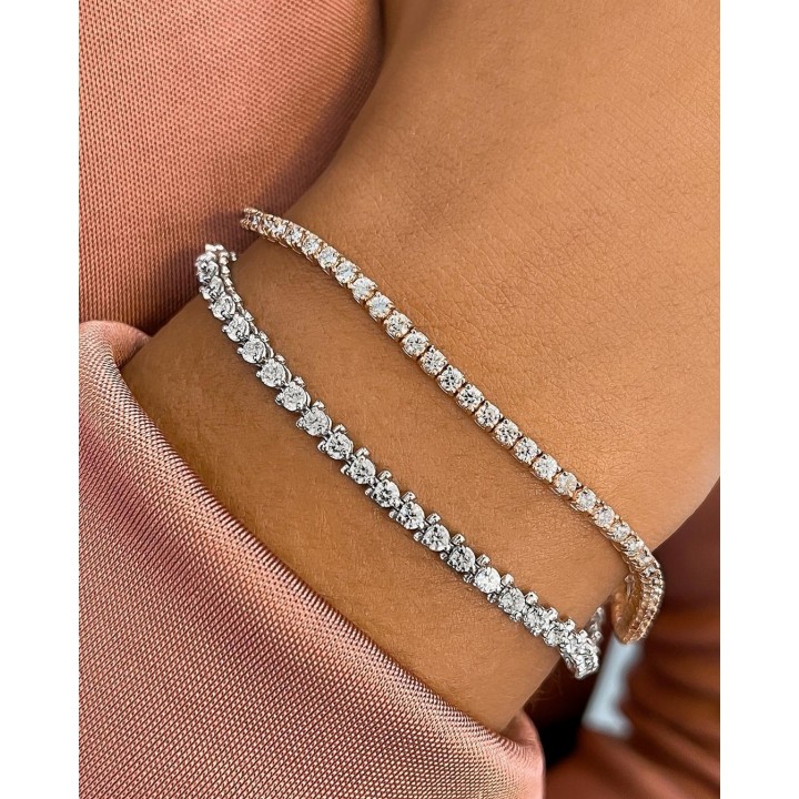 2.30 Carat Diamond 3-Prong Tennis Bracelet