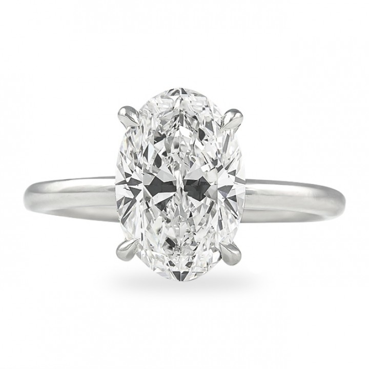 2.50 ct Oval Diamond Solitaire Engagement Ring | Lauren B Jewelry