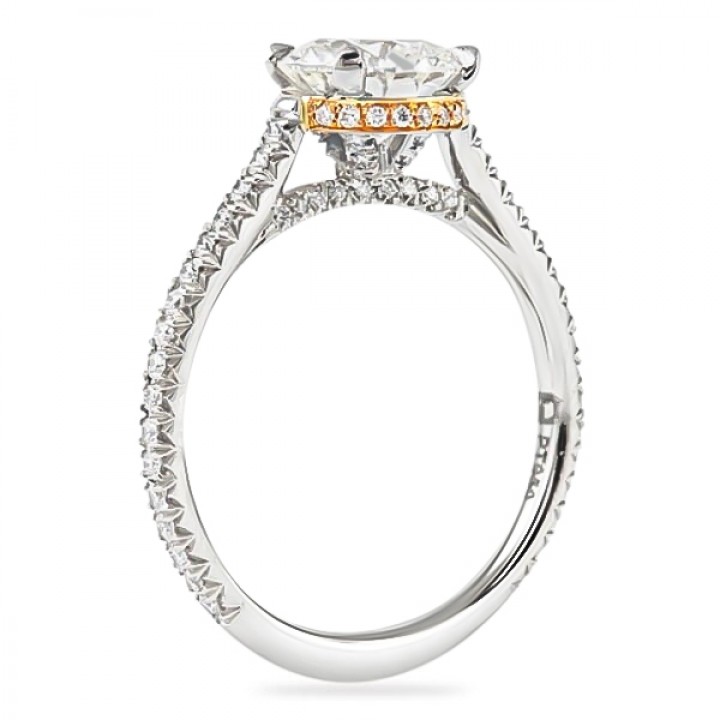 1.40ct Round Diamond Two-Tone Engagement Ring top