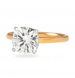 Cushion Cut Moissanite Two-Toned Rose Gold Engagement Ring