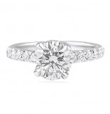 1.71 Carat Round Diamond Thicker Band Engagement Ring