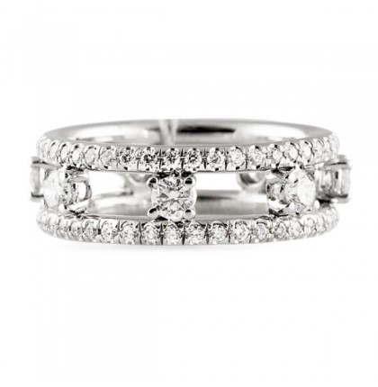 2.20 CT DIAMOND PLATINUM ETERNITY WEDDING BAND RING