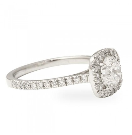 1.00 CT ROUND DIAMOND PLATINUM ENGAGEMENT RING