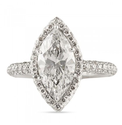 1.84 carat Marquise Diamond Platinum Engagement Ring