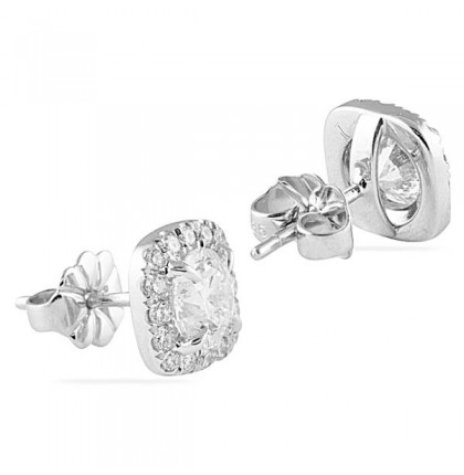 1.16 Carat Diamond Halo Studs