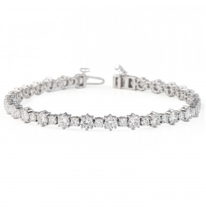 5.7 carat Alternating Size Lab Diamond Tennis Bracelet wg