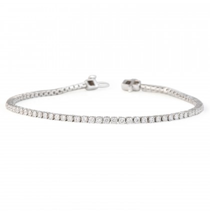 2 carat Round Lab Diamond Tennis Bracelet round