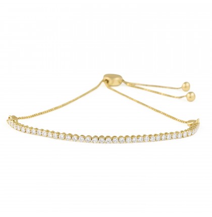 1 carat Lab Diamond Zip-Up Tennis Bracelet front