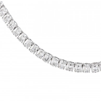 13.65 carat Antique Cushion Lab Diamond Tennis Necklace