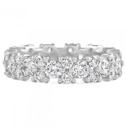 2.76 Carat Round Diamond 'Cluster' Eternity Band flat