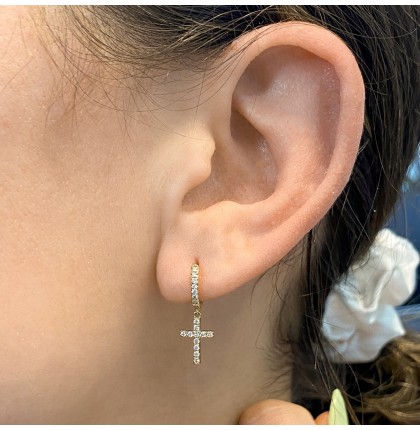 Cross Diamond Dangle Earring product