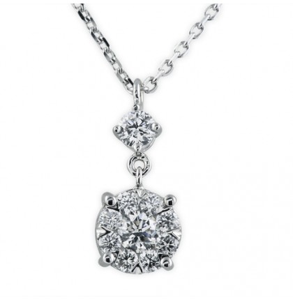 diamond cluster pendant lauren b