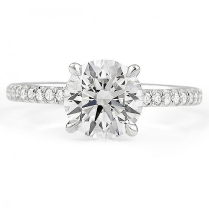 1.76ct Round Lab Grown Diamond Signature Wrap Engagement Ring 1