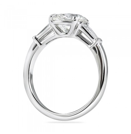 1.90ct Round Diamond Platinum Three-Stone Engagement Ring angle