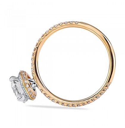 1.20ct Diamond Two-Tone Hidden Halo™ Engagement Ring top