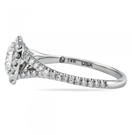 .81ct Round Diamond in Cushion Halo Engagement Ring lifestyle