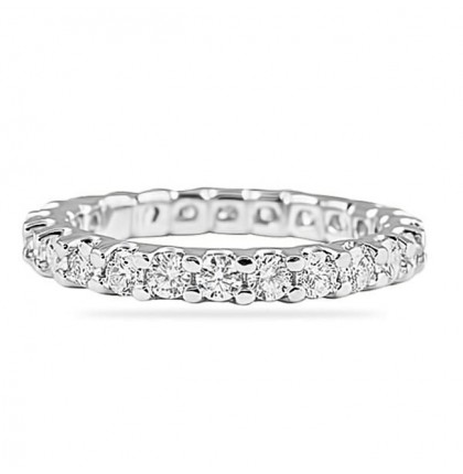 1.35ct Round Diamond U-Shape Eternity Band wg