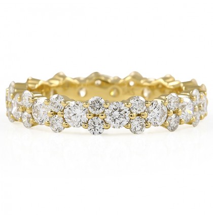 1.87 Carat Round Diamond 'Cluster' Eternity Band yg