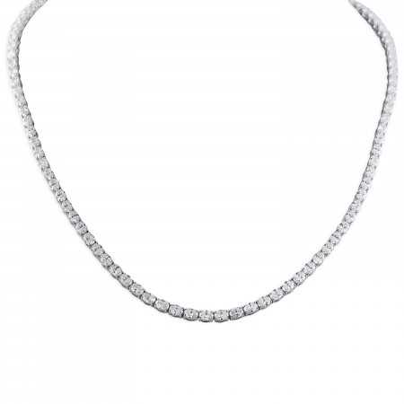 12.8 Carat Oval Shape Lab Diamond Tennis Necklace