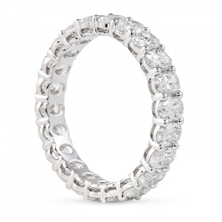 2.3 carat Oval Lab Diamond Eternity Band flat