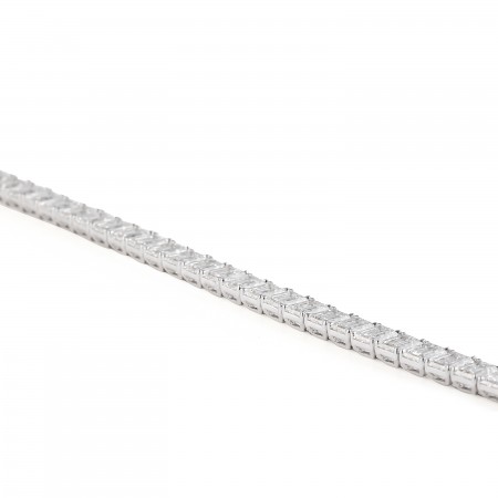 25.15 carat Grand Emerald Cut Lab Diamond Tennis Bracelet front