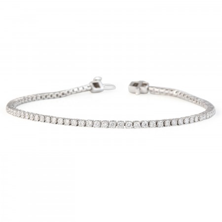 2 carat Round Lab Diamond Tennis Bracelet round