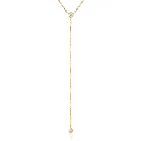 Bezel Diamond Lariat 