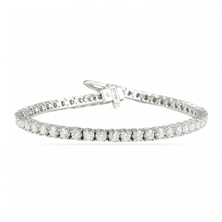 3.40 Carat Diamond 14K White Gold Tennis Bracelet