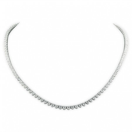 three prong tennis necklace design with 8 carats of diamond