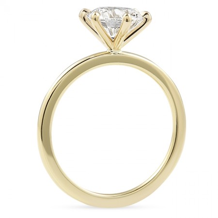 1.73 carat Round Lab Diamond Solitaire Super Slim Ring top