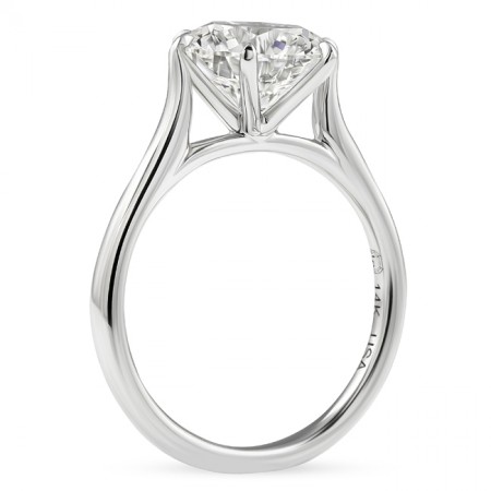 2.36ct Round Lab Diamond Solitaire Engagement Ring flat