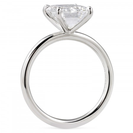 3.09 carat Emerald Cut Lab Diamond Solitaire Ring flat