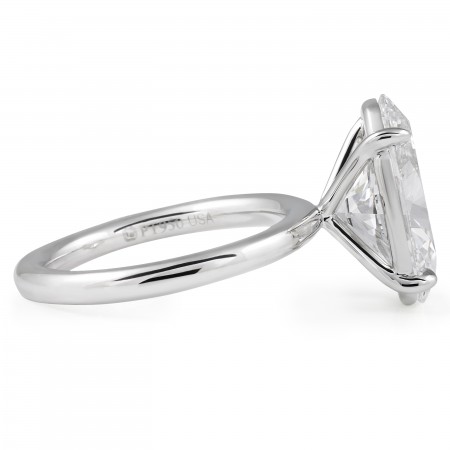 5.17 carat Oval Lab Diamond Classic Solitaire Ring flat