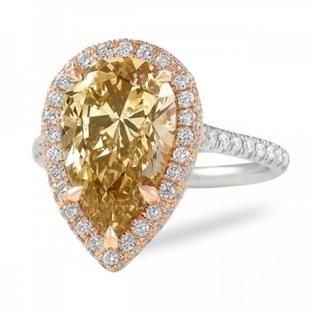 fancy brown yellow diamond engagement ring