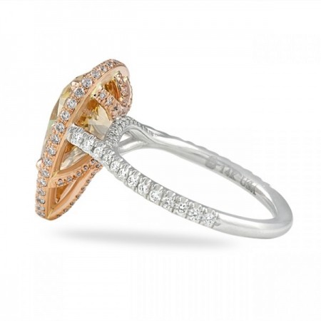 fancy brown yellow diamond engagement ring