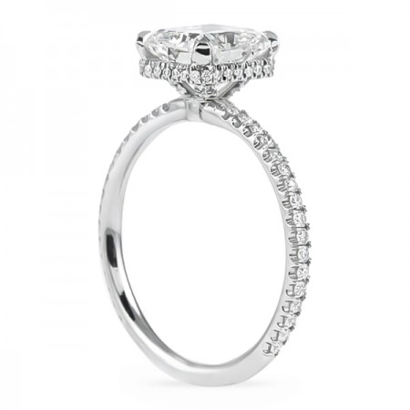 1.71ct Cushion Cut Diamond Signature Wrap Engagement Ring top